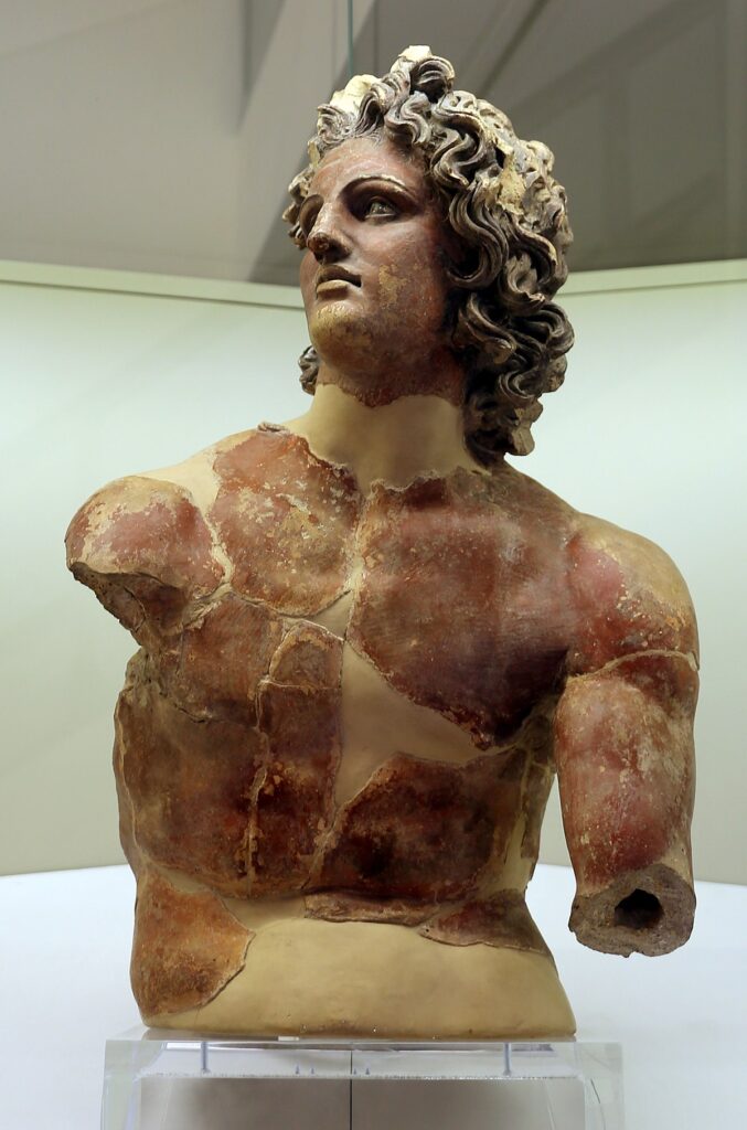 Busto di Apollo - Terracotta - Falerii Veteres Tempio dello Scasato 310-300 a.C